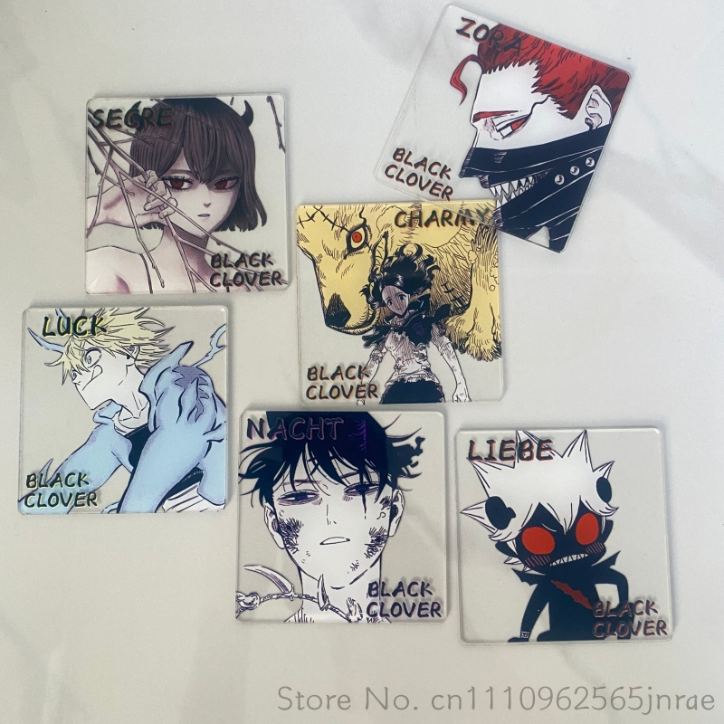 Coffee Y Tea - Posavasos Acrílicos Creativos de Anime Black