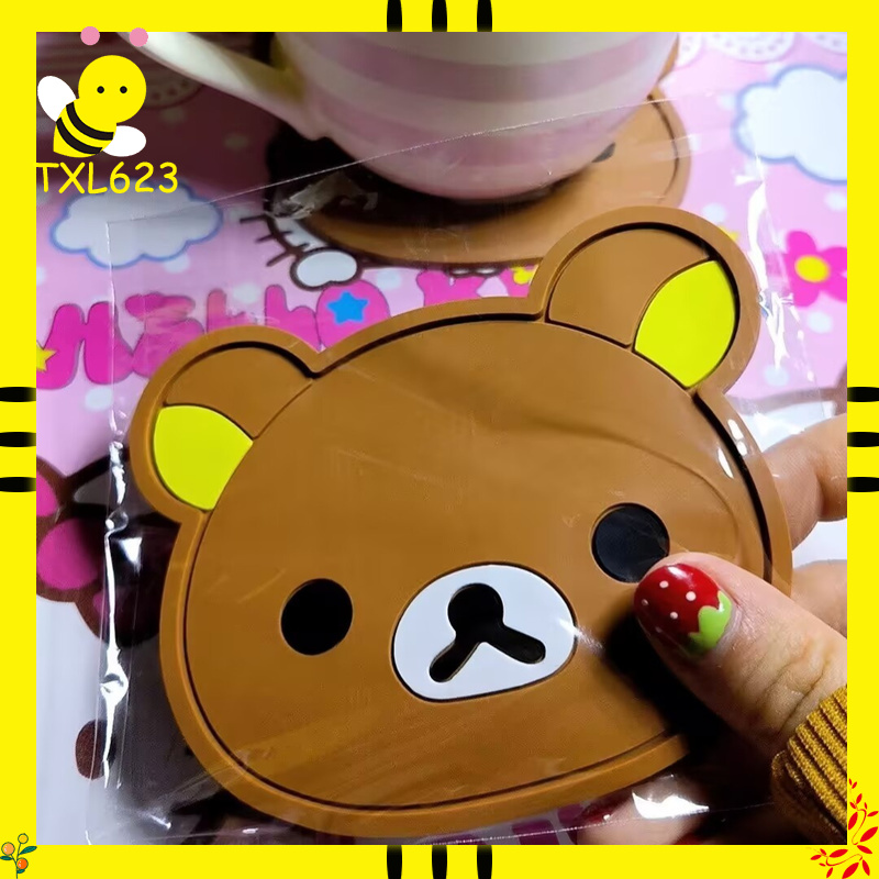 Coffee Y Tea - Posavasos de silicona Rilakkuma, bonito aislante