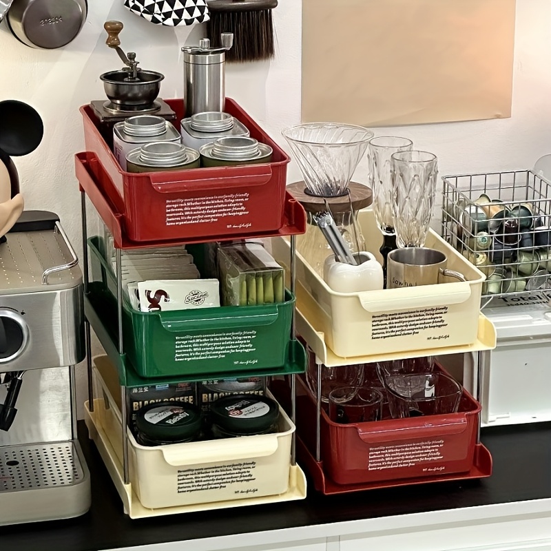 Coffee Tea Drawer Organizer - Caja de almacenamiento de bolsas de