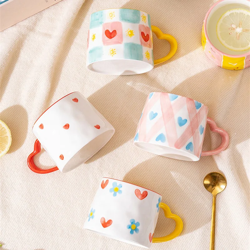 Coffee Tea Love - Taza de cerámica creativa pintada a
