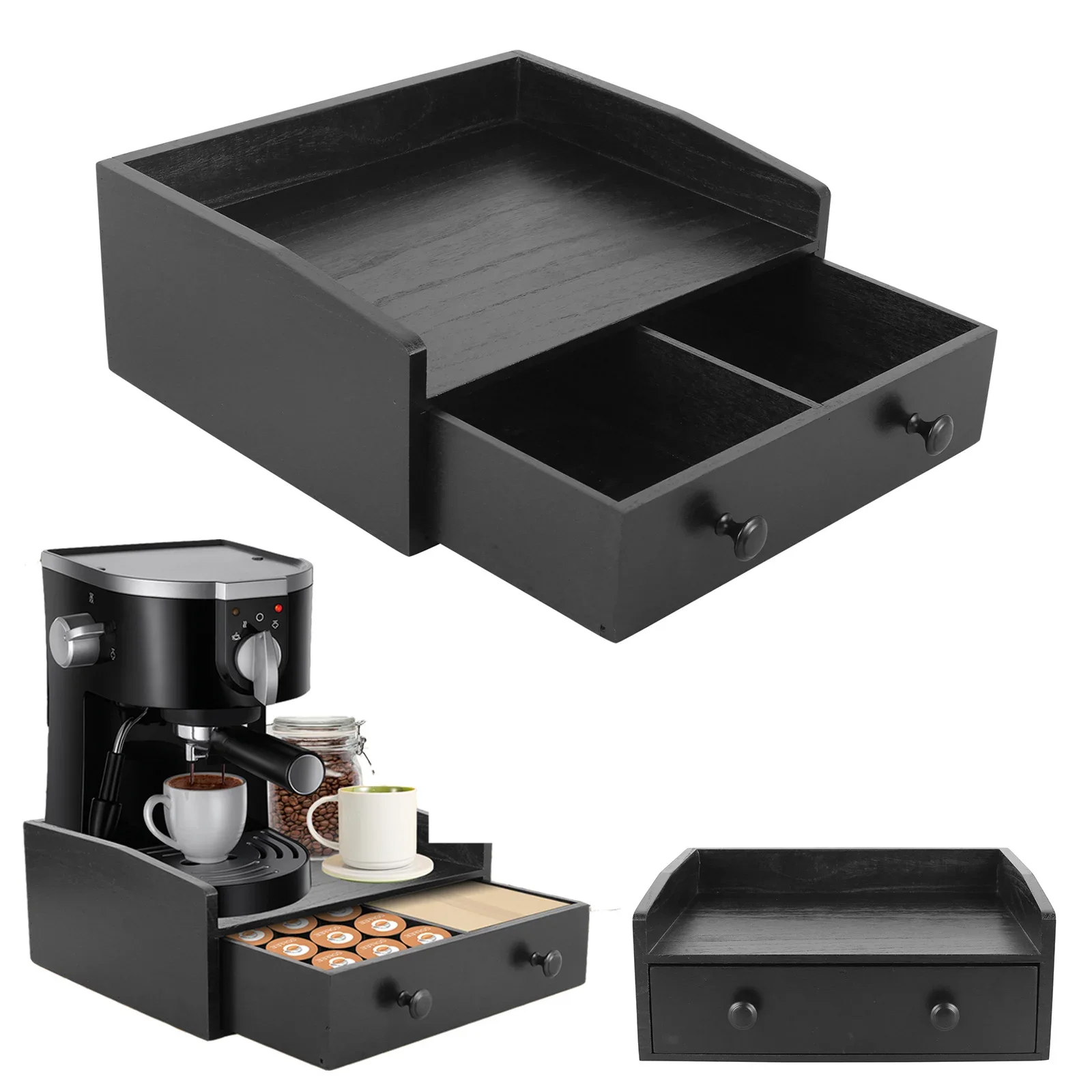Coffee Tea Drawer Organizer - Cajón base para máquina de café,