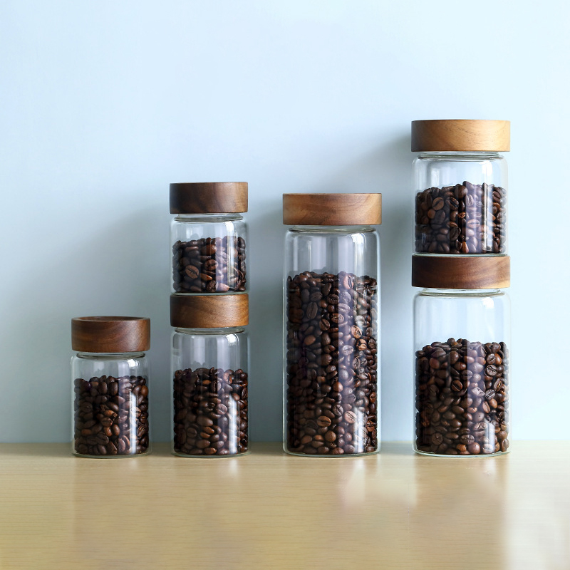 Coffee Tea Tumbler - Recipiente de Vidrio para Almacenar Granos