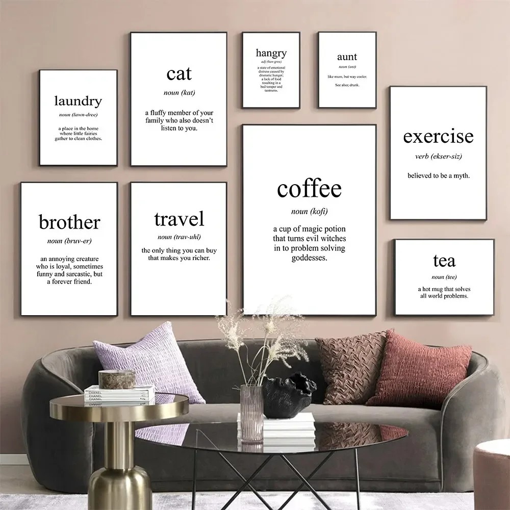 Coffee To Tea Meaning - Cuadro decorativo en lienzo con citas