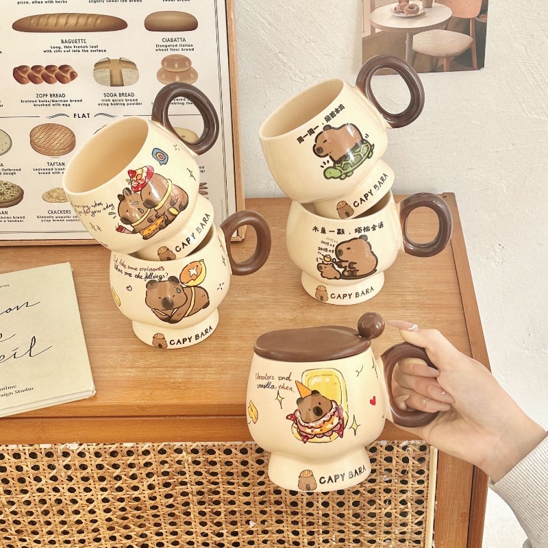 Coffee Y Tea - Bonita taza de cerámica de capibara