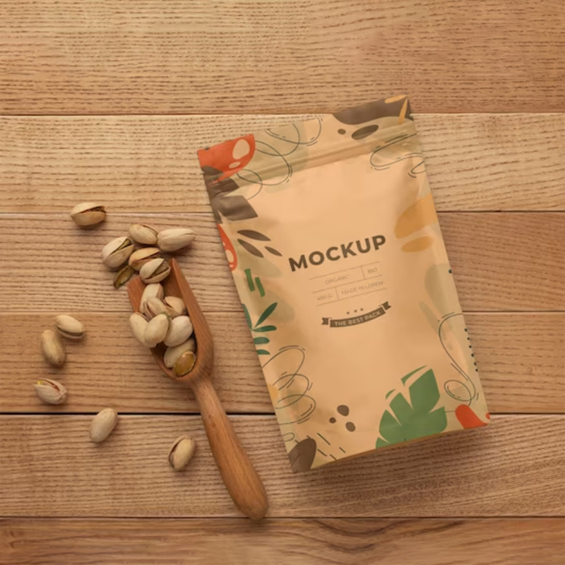 Coffee Tea Logo - Bolsa de papel con cremallera para