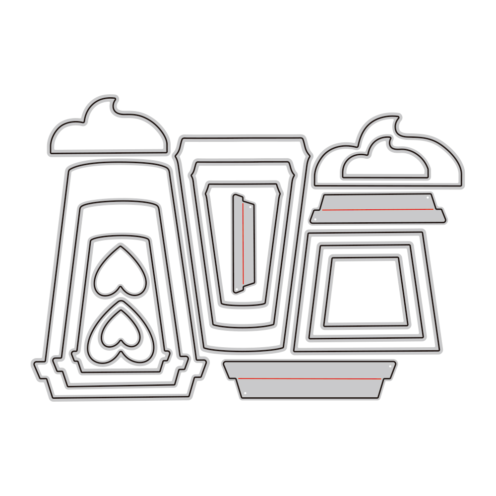Coffee Tea Love - Diferentes troqueles de corte de Metal