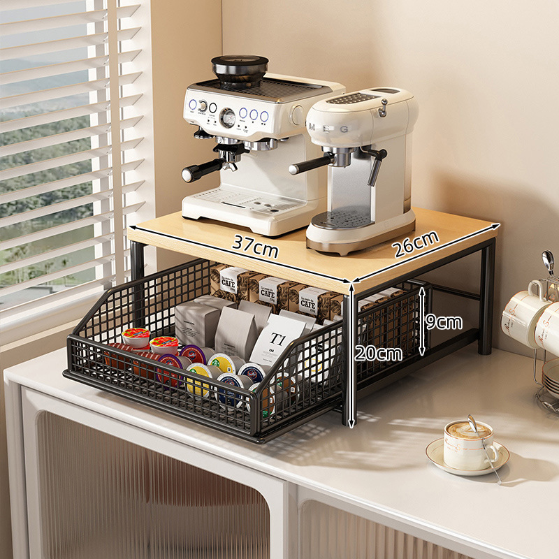 Coffee Tea Drawer Organizer - Estante de Almacenamiento para Cafetera, Organizador