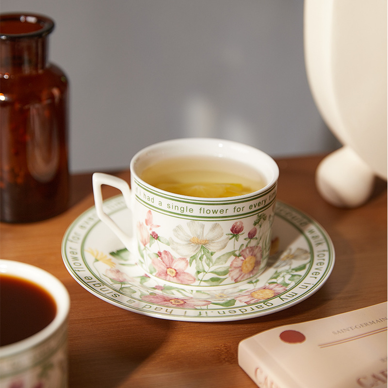Coffee Tea Drawer Organizer - Taza de café y platillo de