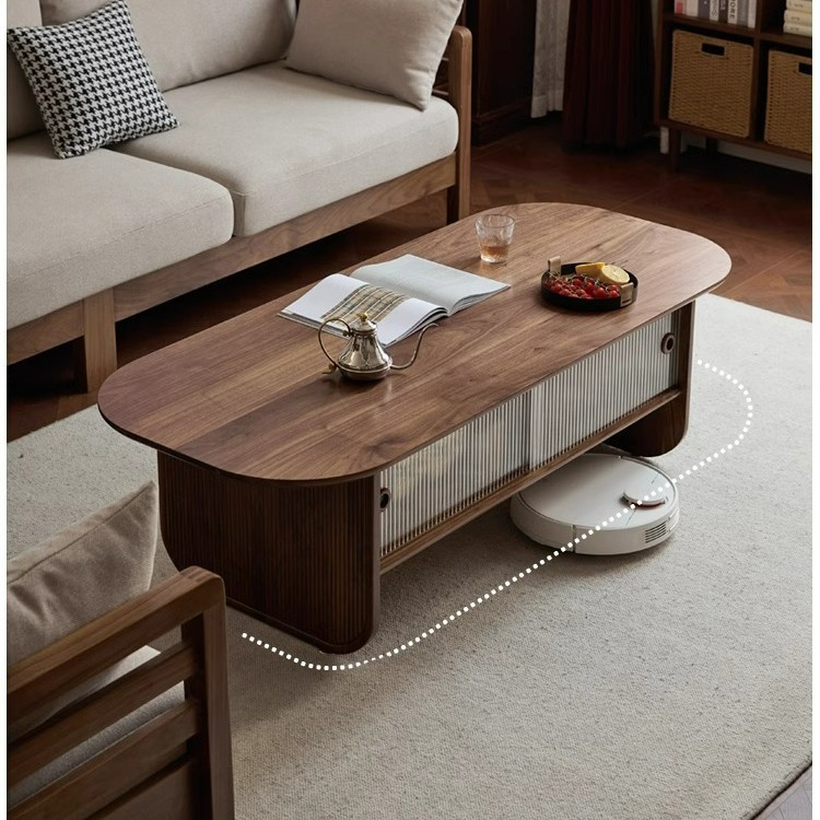Mesa de centro de madera maciz - Coffee And Tea-Za reseña y precio