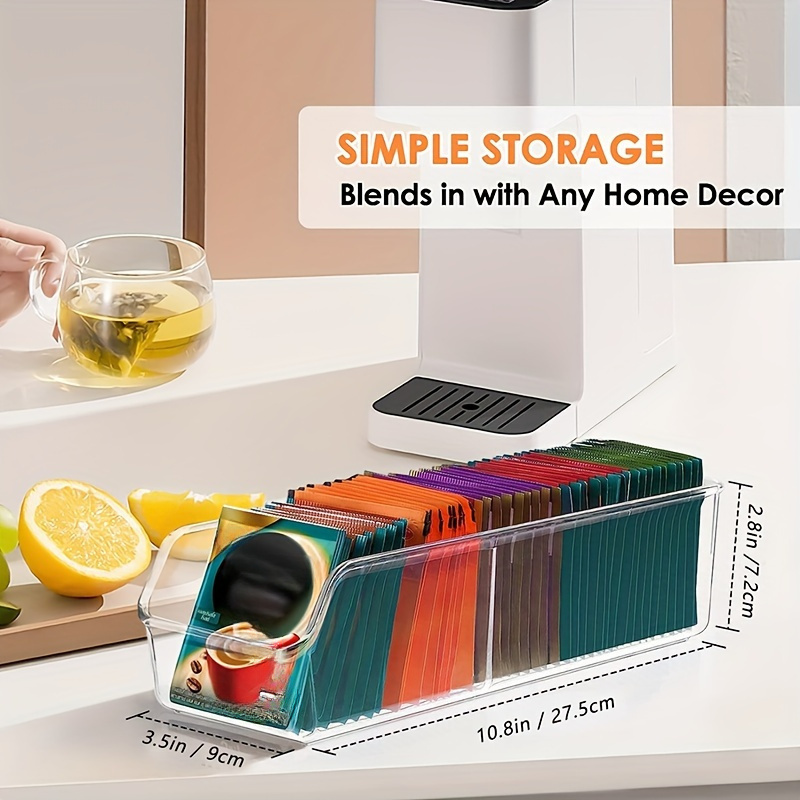 Caja organizadora transparente - Coffee Tea Drawer Organizer reseña y precio