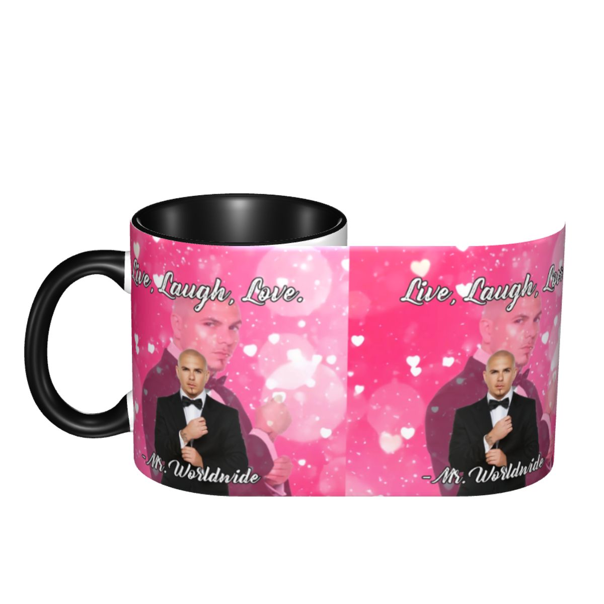 Taza de café rosa Mr World Day - Coffee Tea Love reseña y precio