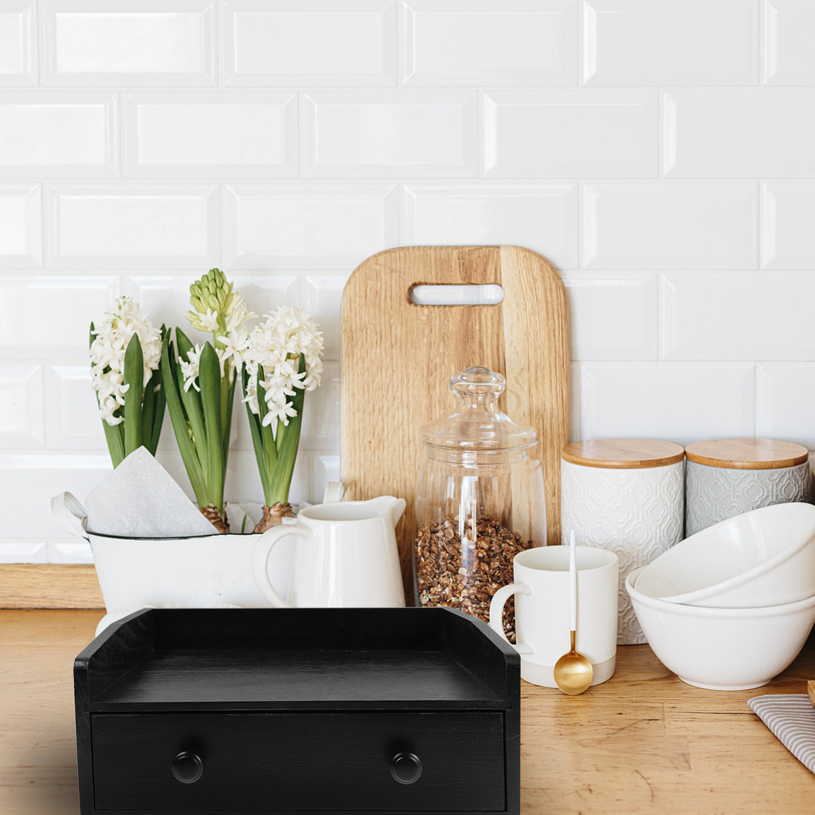Caja de Almacenamiento Multifu - Coffee Tea Drawer Organizer reseña y precio