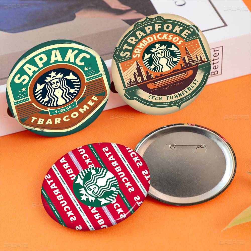 Pin de metal con el logotipo d - Coffee Tea Logo reseña y precio