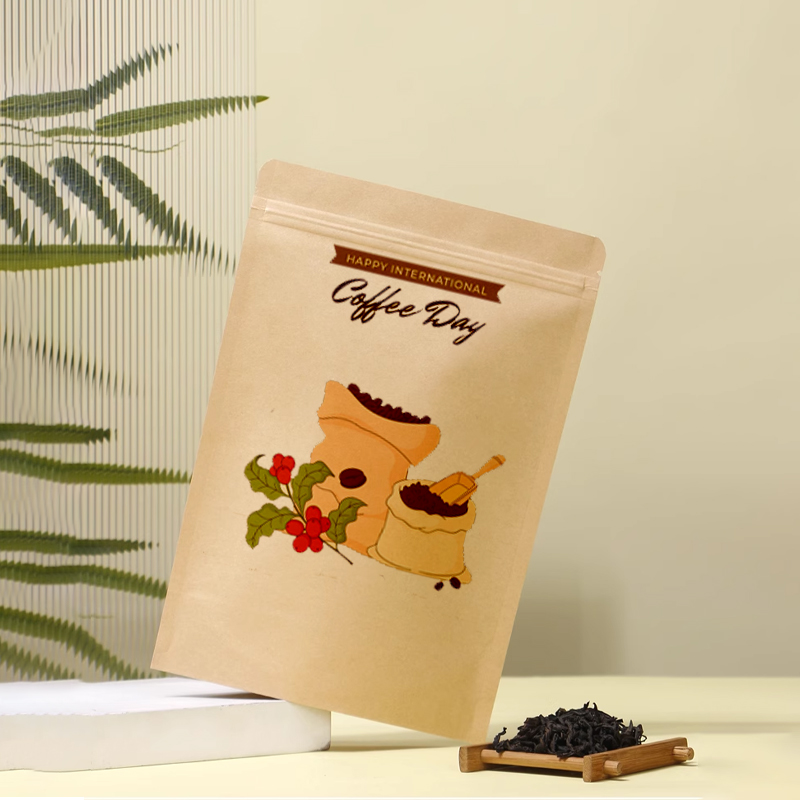 Bolsa de papel con cremallera  - Coffee Tea Logo reseña y precio