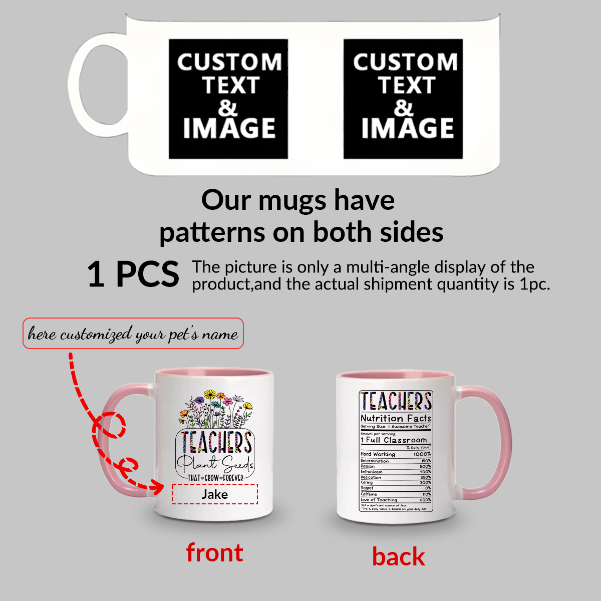 Tazas de agua personalizadas c - Coffee Tea Logo reseña y precio