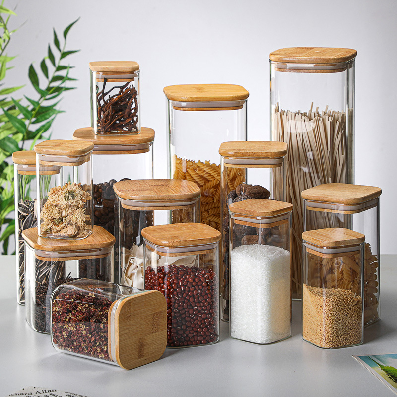Latas de vidrio de bambú trans - Coffee Tea Drawer Organizer reseña y precio