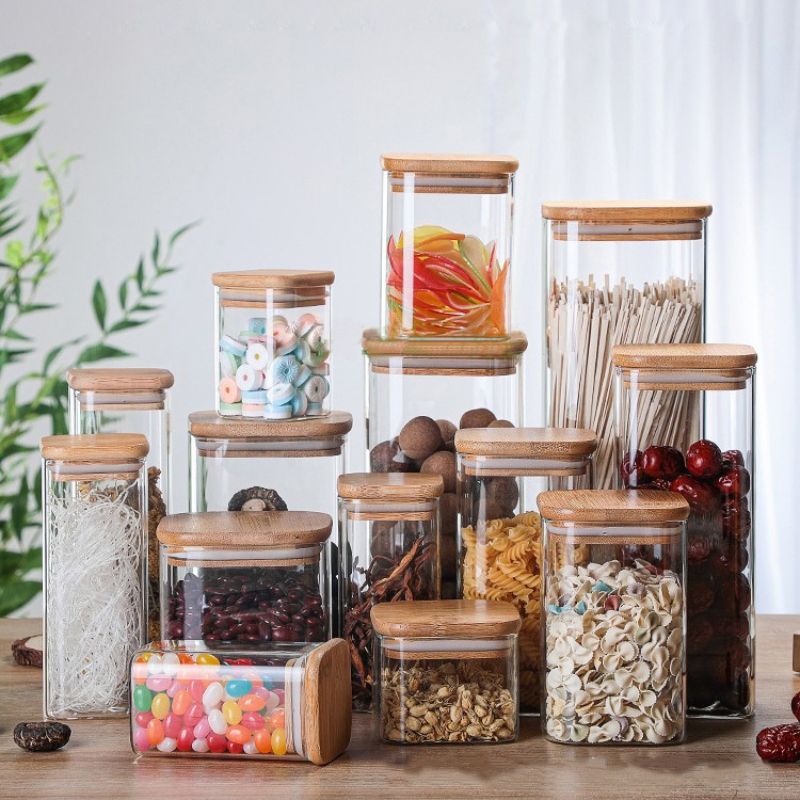 Latas de vidrio de bambú trans - Coffee Tea Drawer Organizer reseña y precio